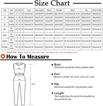 Two Piece Outfits Women Summer Tracksuits Linen Lounge Wear Sets Ladies Co Ords Round Neck Short Sleeve Tops and Trousers 2 Piece Jogger Outfit Casual Suit Vacation Travel Outfits Holiday Clothes
