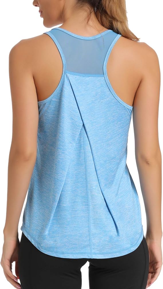 Workout Tank Tops Women Gym Sport Sleeveless Running Tops Yoga Shirts